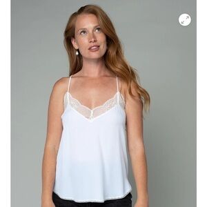 Lura Silky Lace Trim Camisole XS